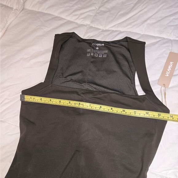 Vilanva Wide Leg flare Jumpsuit Square Neck One Piece Outfit Stretch Rom… small - Picture 5 of 12